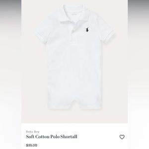 NWT Ralph Lauren Soft Cotton Polo Shortall